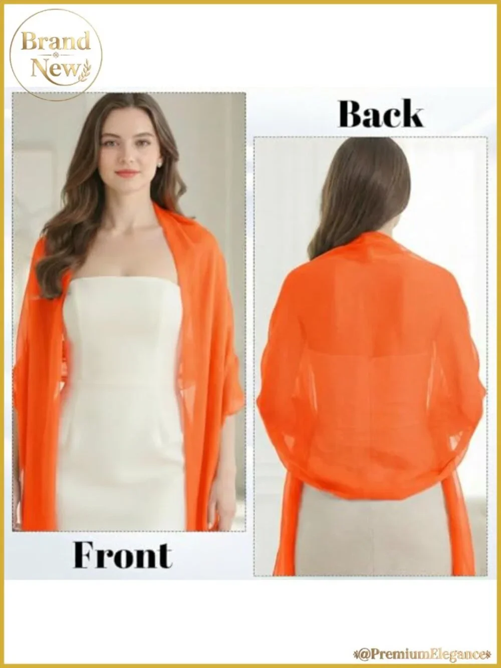 Chiffon Shawl Wrap Lightweight Scarf for Evening Dresses
